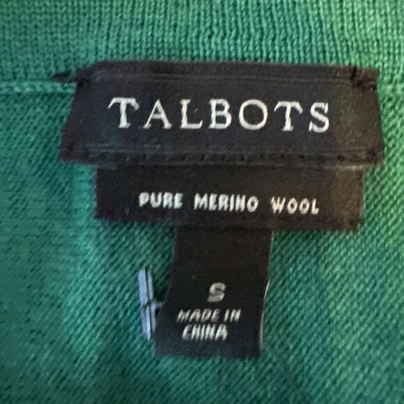 TALBOTS PURE MERINO‎ WOOL SWEATER Bundle SIZE Small 1-Red (NWOT)  1- Green (NWT) - Picture 3 of 16
